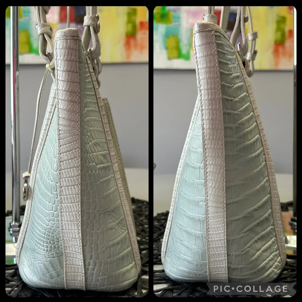 Brahmin Medium Asher Tote Zip Top Tote Sea Glass Edgewater